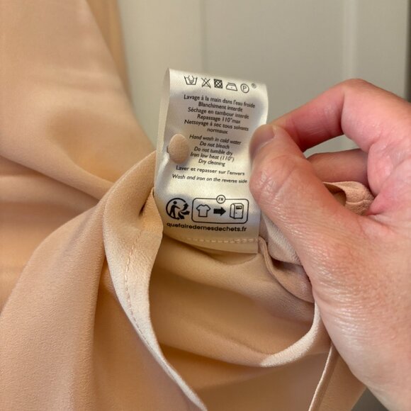 Sezane Chlo Shirt in Powder Pink *BNWT* (100% silk) - Picture 8 of 8
